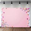 2D Schattig Roze IJsje Banner, Snoepsels Feestdecoratie Achtergrond