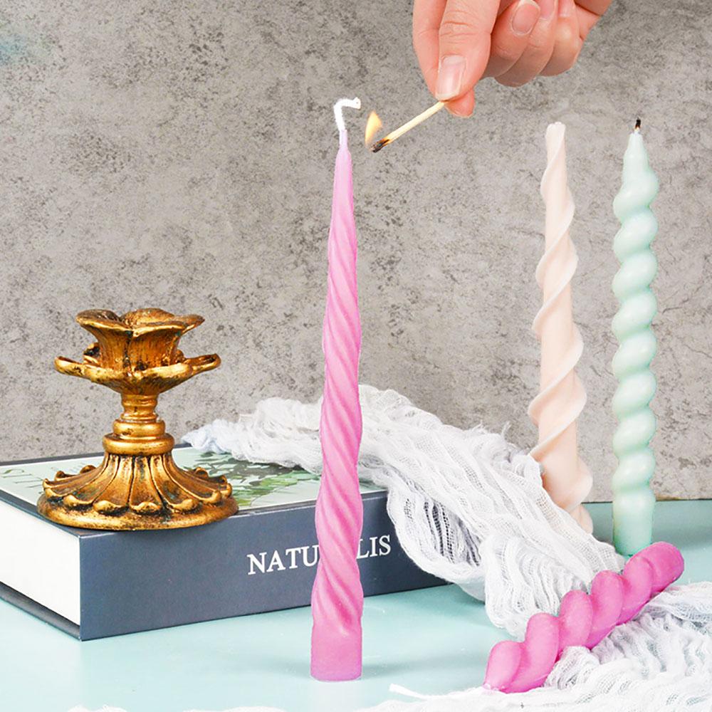 For Fun DIY Long Strip Church Candle Mould Irregular Shape Candle Silicone Mold Candlelight Dinner Handmade Candle Making Mold
