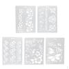 5 Pieces Multifunctional Plastic Drawing Template Decor Craft 2