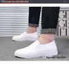 Men's White Waterproof Non-Slip Leather Nurse Shoes - Comfortable for Hospital, Medical Staff, or Funeral Events