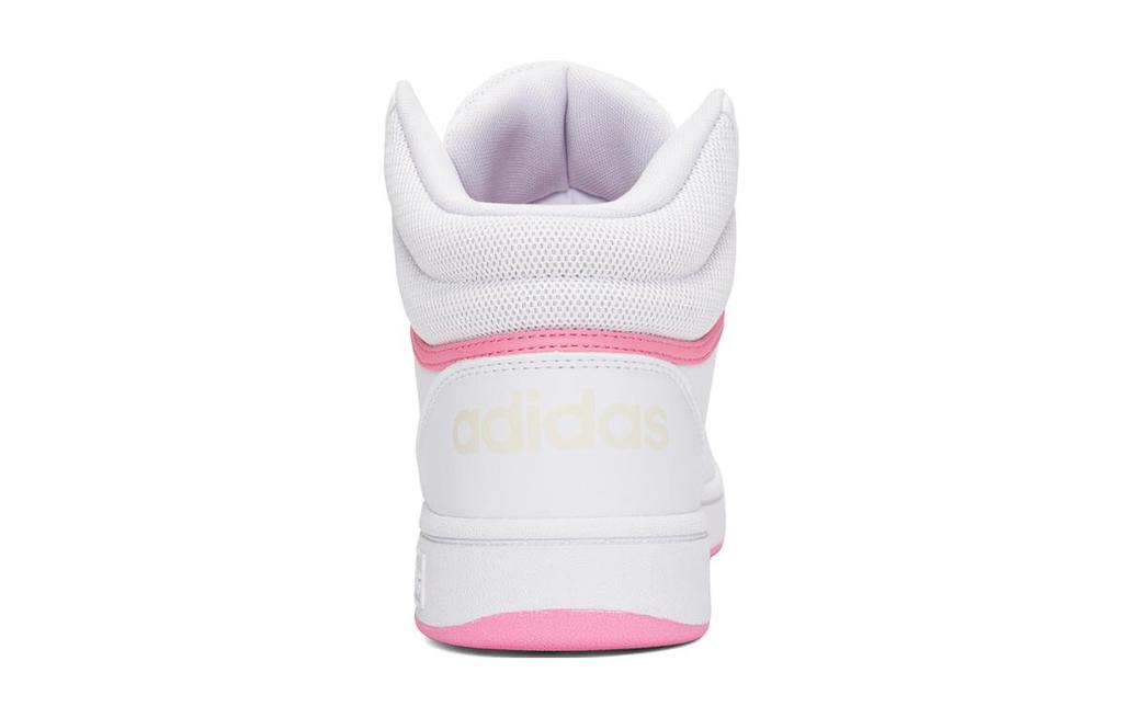 Adidas Neo Hoops Mid 3.0 K Casual Abrasion Resistant Mid top Kids' Skateboarding Shoes Cloud White Kids' HP6158