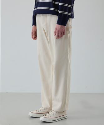 NODU Single Carpenter Cotton Pants [Cream]