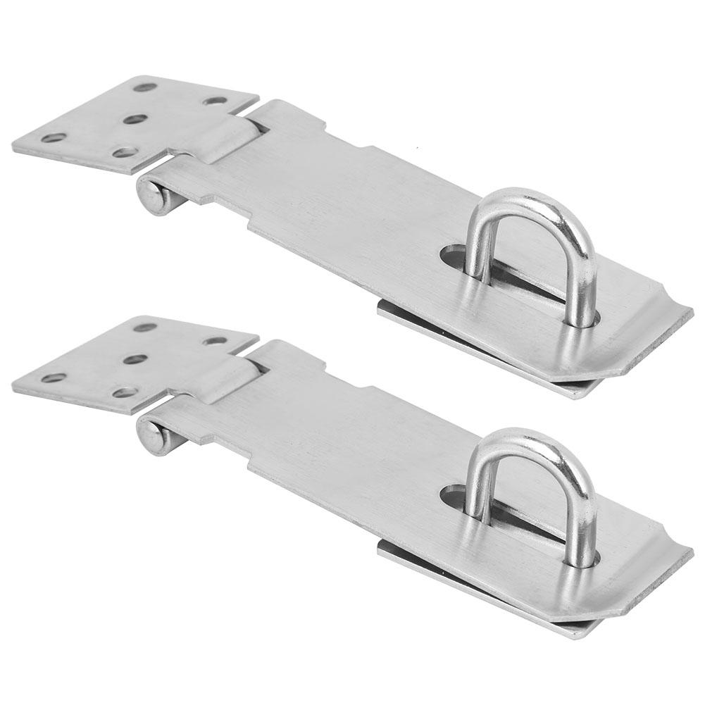2PCS Padlock Hasp Stainless Steel Security Door Clasp Hasp Lock Latch Gate Bolt Lock for Furniture