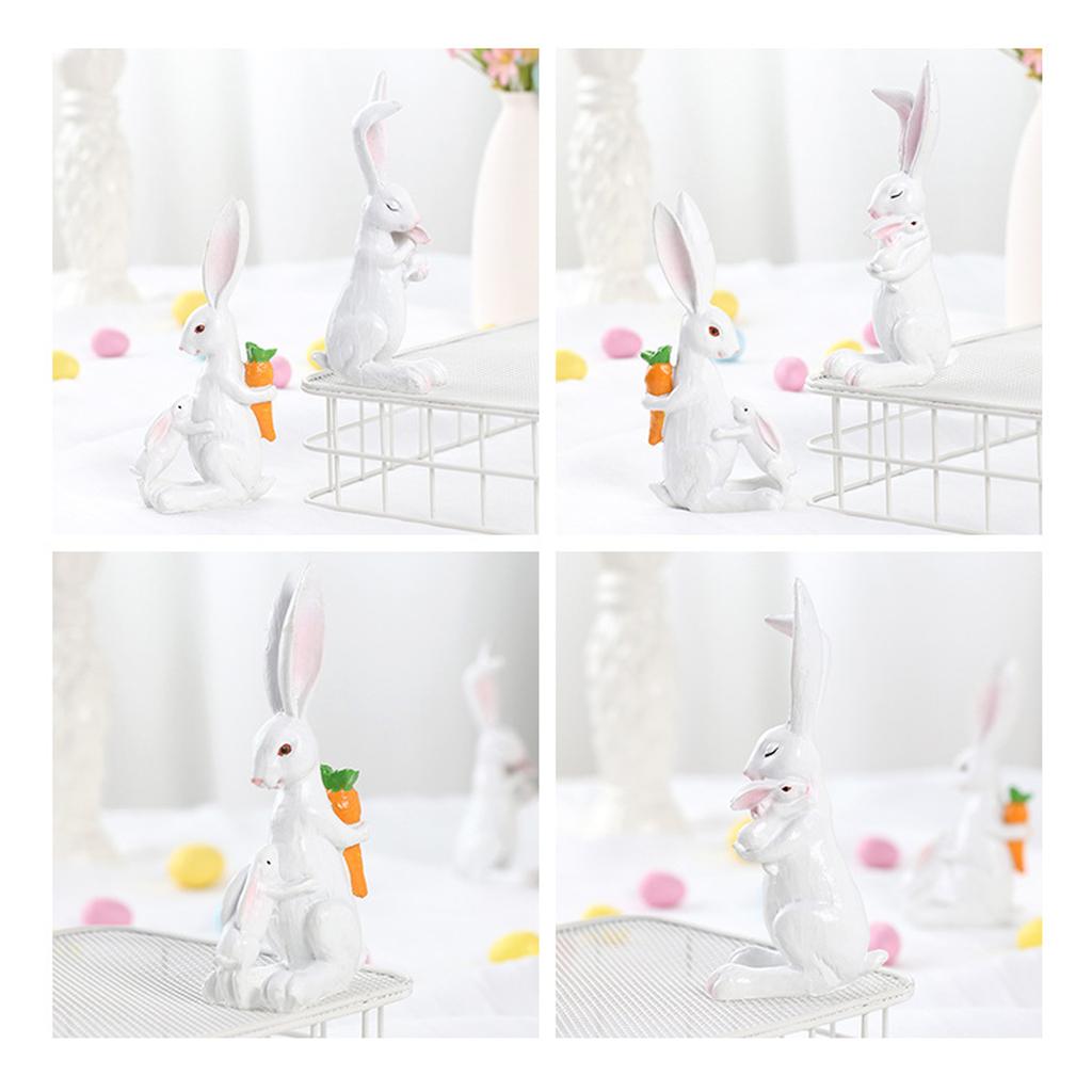 Niedliches Osterhase Harzornament, Haus- und Schreibtischdekoration, Osterdekoration