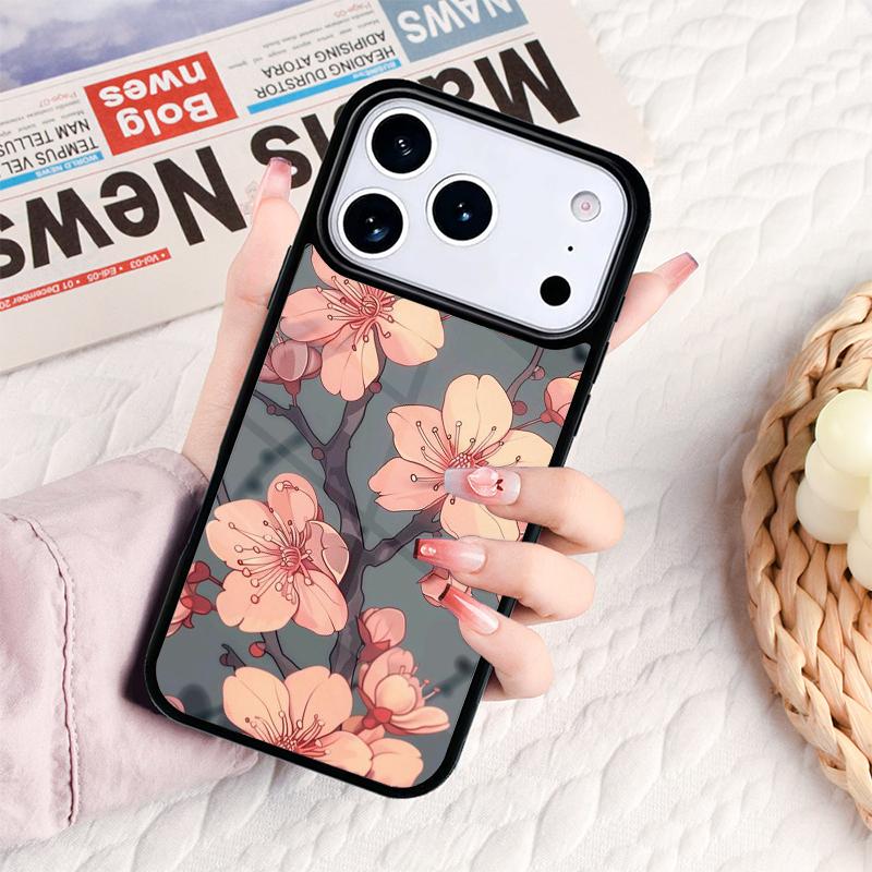 Cherry Blossom Bumper Phone Case For IPhone 17 16e 15 14 13 12 11 Pro Max Air Mini Soft Protective Cover