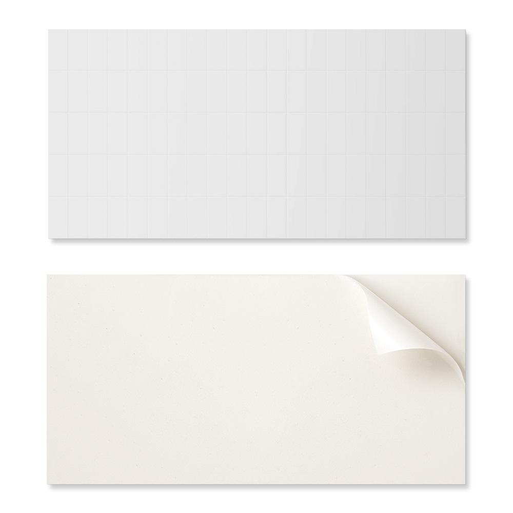 Self-Adhesive Panel With Print - Perfect For Kitchen 100x50 cm Light Rectangular Tiles
