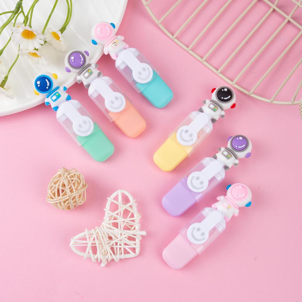 Set de 6 pixuri marker cu tematică de fructe, cu desene de capibare, pentru Crăciun