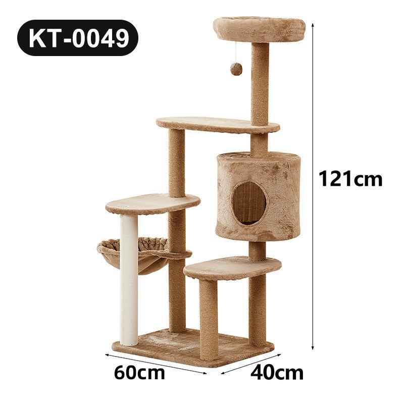 Luxury Multi-Level Cat Tree Condo with Scratching Post & Teaser Ball Toy 81*40*121 cm