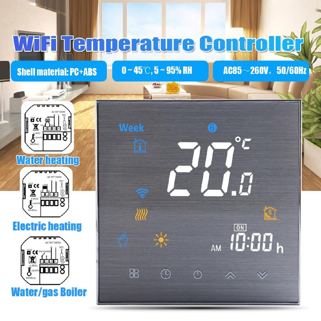 WiFi Smart Thermostat Temperature Controller for Water/Electric floor Heating/Gas Boiler Work with Alexa Google Home
