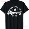 Promoted To Mommy Est 2026 First Time Mom T Shirt Long Or Short Sleeves Vintage Washed Versatile Stylish Comfortable Stretched