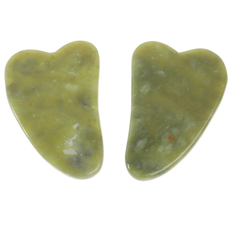 Gua Sha Natural Green Jade Quartz  Stone  Bodys Massage Board Tool