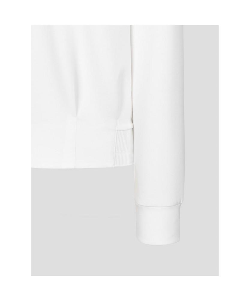 Beanpole Golf Women'S Woven Mix Blouson Fit Long Sleeve T-Shirt Ivory