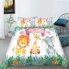 Cartoon Animal Series Bedding Three-Piece Polyester Dinosaur Digital Printing