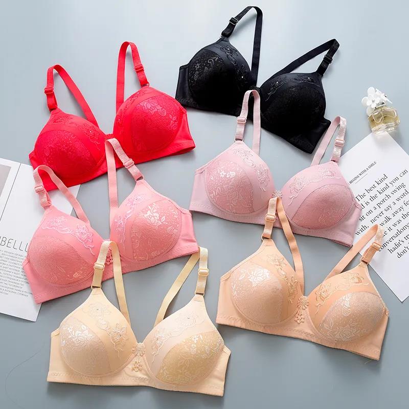 Thin Large Size No Steel Ring Bra Comfortable Gathering Lightweight Light Breathable Soft Comfortable Sweet and Sexy