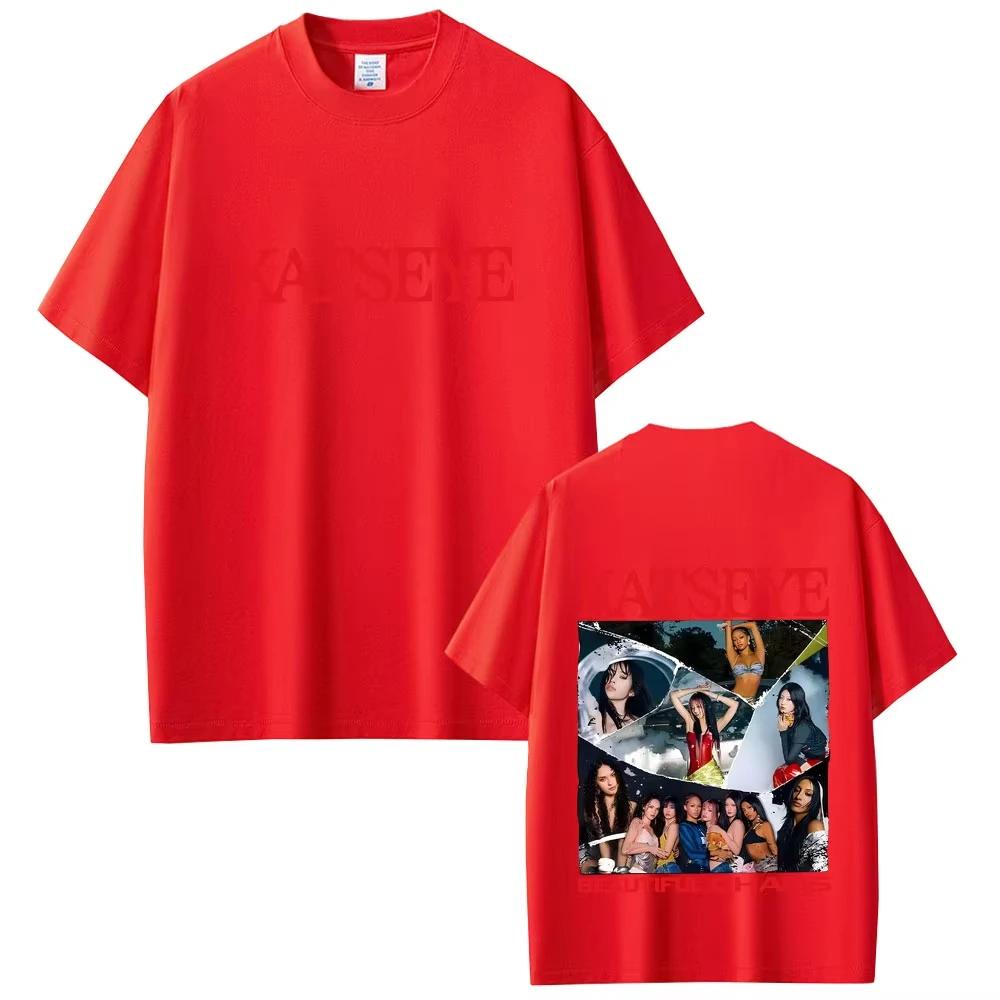 Gruppo Femminile Coreano KATSEYE T-shirt Grafiche Beautiful Chaos Uomo Donna Casual Cotone Morbido T-shirt Moda Maschile Y2k Top Oversize