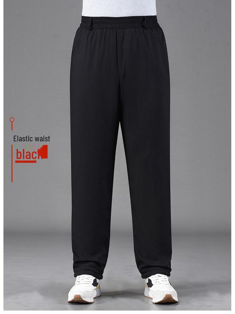 Herren Verdickte Lässige Winterhose - Warme Baumwoll-Samt-Hose für Mittelalte & Ältere
