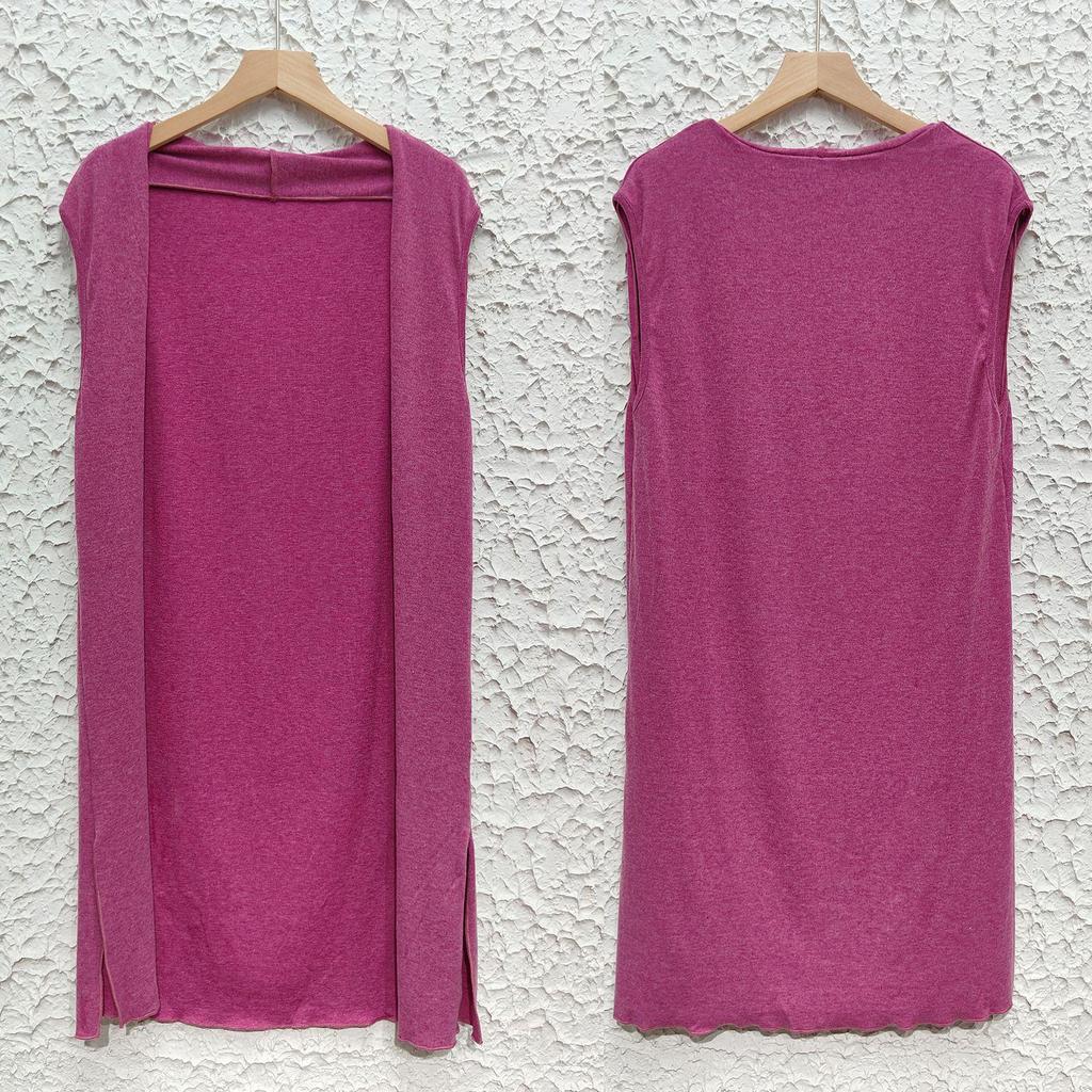 2024 Bestseller Solid Color Fashion Mid-length Vest - Six Colors, Four Sizes Model 8820