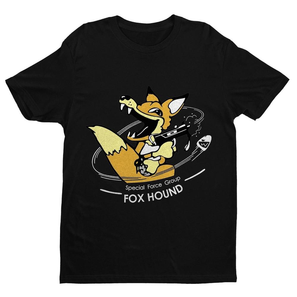 Эмблема MGS Foxhound (белый) Премиальная футболка унисекс Классические тактические игровые подарки XL