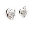 Les Trésors De Lily [L1822] - Silver 'Love' Earrings Silver White (rhodium Plated) - 10x9 Mm