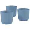 Set of Three Diameter 22cm Planters - Blue