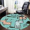 1pc Dogs, Forest Chair Carpet for Office, Non slip, Soft and Durable Office Rug for Interior Decoration