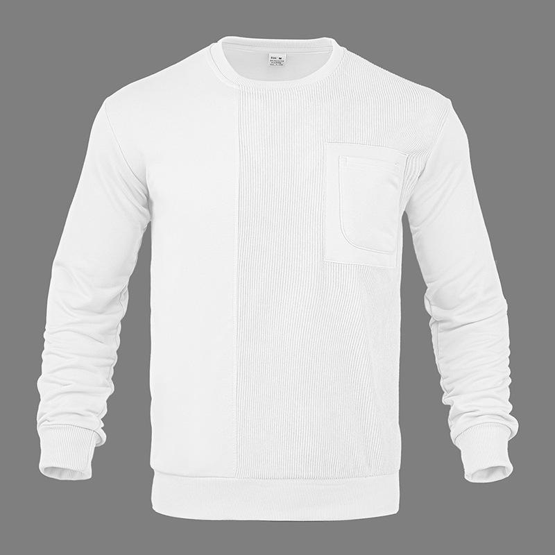 Round Neck Sweatshirt for Men 2025 Autumn New Loose Solid Color Knitted Long-sleeved Versatile Pullover
