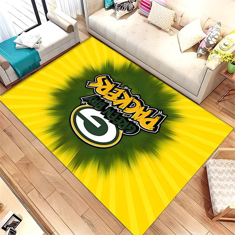 Green Bay Packers (14) Rug Suitable For Living Rooms Bedrooms Computer Rooms Dining Areas And Placement Under Tables And Chairs Also An Ideal Choice F
