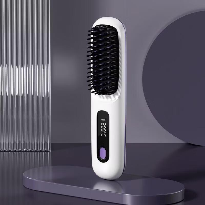 ZISIZ Wireless Negative Ion Hair Straightener Brush