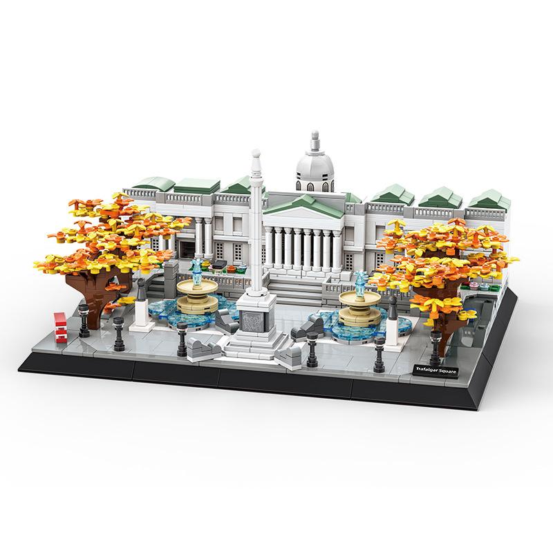 London Trafalgar Square Model Building Blocks Small Particle Bricks Puzzle Assembly Toys 5249 1245PCS