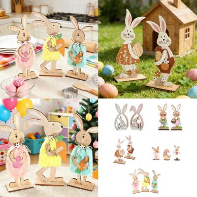Easters Decorations Easters Bunnies Wood Ornament Easters Tabletop Centerpieces Signs Easters Party Supplies Gifts