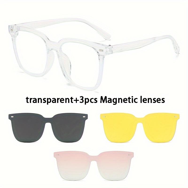 

1 комплект креативных магнитных клипс для модных солнцезащитных очков, портативные модные линзы для очков, трендовые мужские и женские очки с клипсой