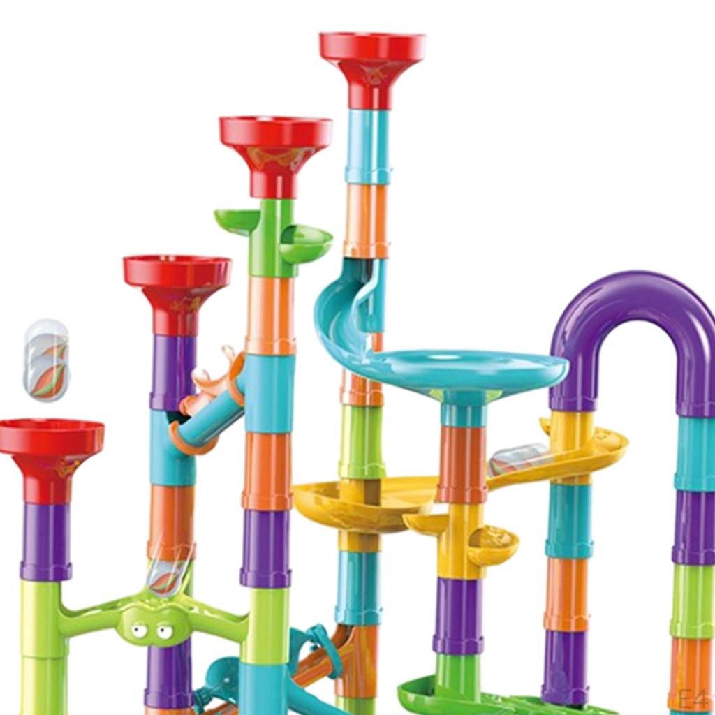 Track Toys Plastic Kids Maze Race DIY Bricks Assemble Kit Marbles Game Boys Girls Gifts