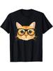 Cool Cat Head Wearing Spectacles Costume For Cats Lovers T-Shirt