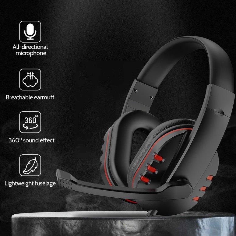 

Гарнитуры Pc Gaming 3D стерео над ухом Сильный бас Геймер Наушники с микрофоном Мобильный телефон Игровые наушники для Ps4