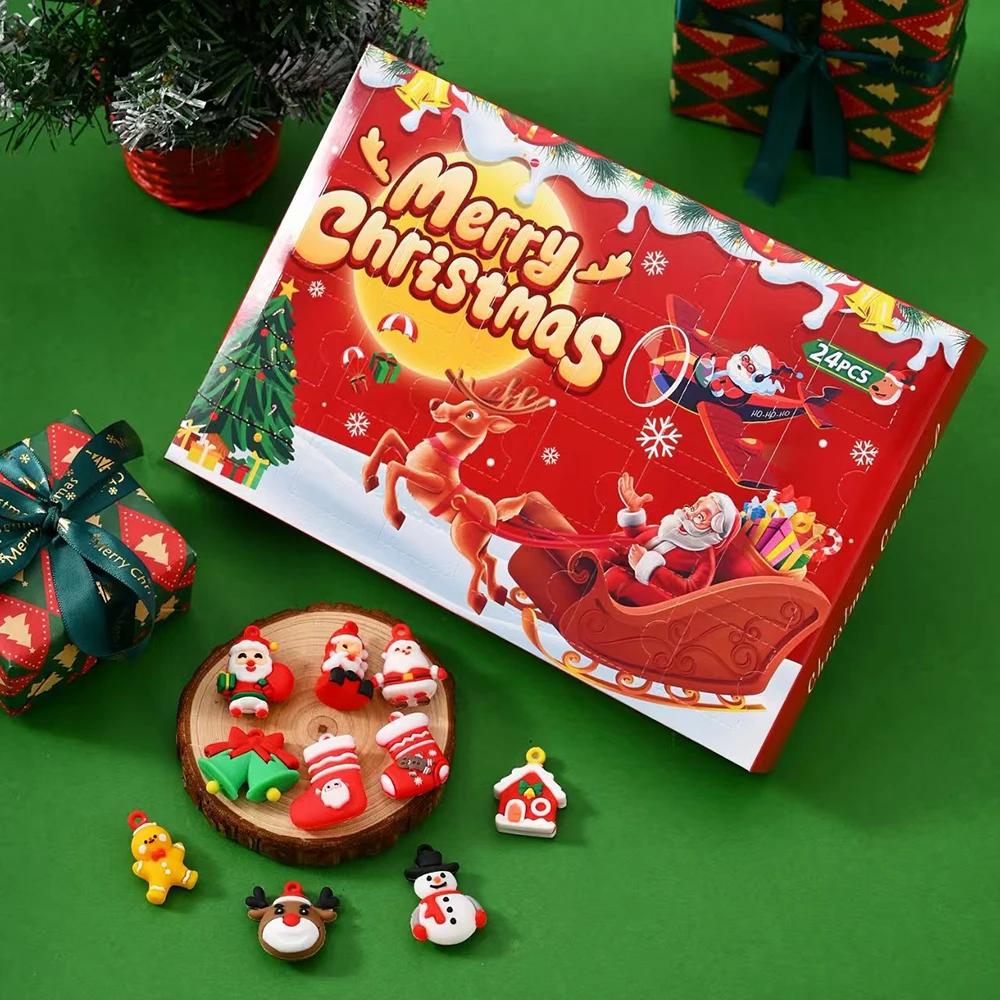 Calendário do Advento de Natal Presentes Caixa de Caça ao Tesouro Decorações Presentes Figura Coisas Para Calendário de Natal DIY Presente