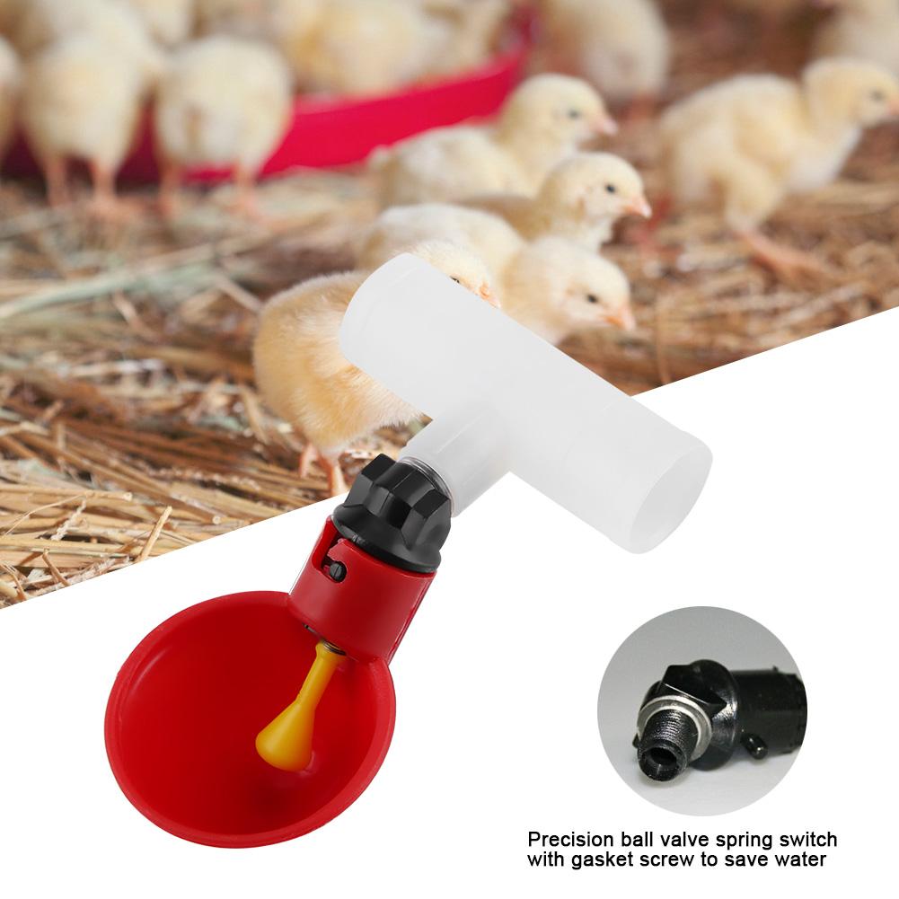 5Pcs Automatic Poultry Bird Water Drinking Dispenser Chicken Water Drinker Tool 20mm