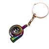 Creative Metal Keychain Turbo Gear Wheel Hub Brake Disc Shock Absorber Car Keychain Pendant