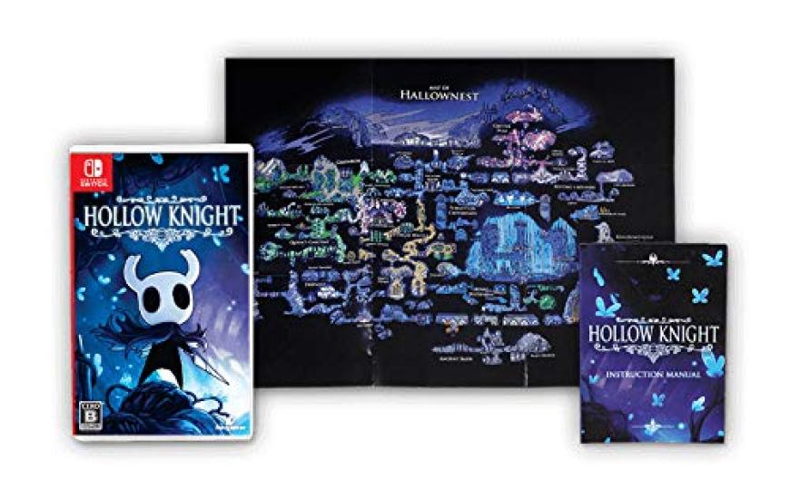 Hollow Knight Switch permanent bonus original instruction manual and foldable map of Hollow - (Includes items Nest)