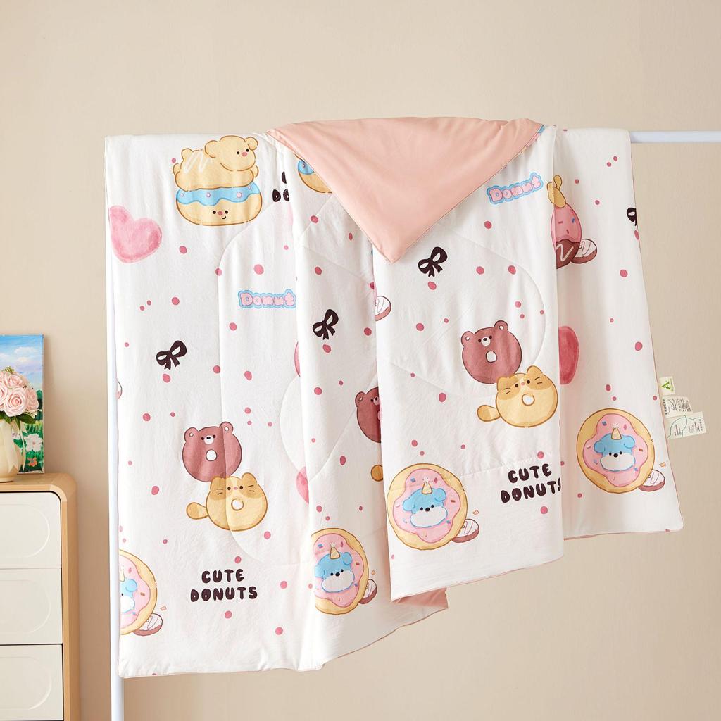 Class A Summer Cool Quilt: Double Yarn for Mother & Baby - Lightweight Air Conditioning Quilt for Kids, Students, and Dorms