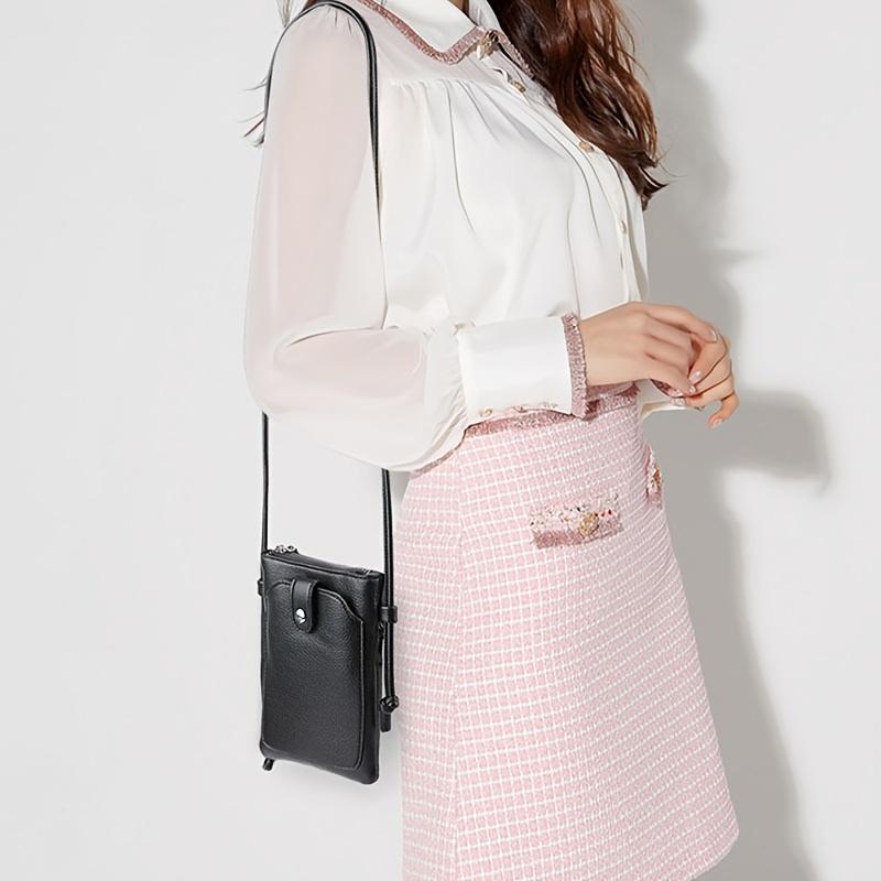 Minimalist Solid Color Design for Women, Portable Phone Bag Trendy And Versatile, Crossbody Bag Coin Purse