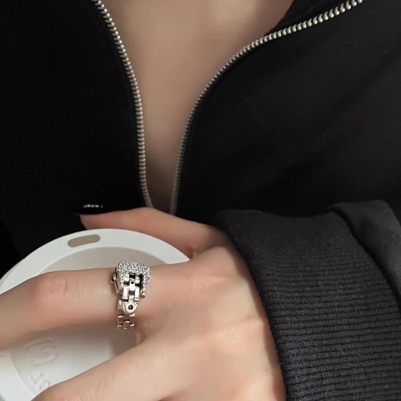 Copper Modern Ring With Full Rhinestones For Women Perfect For Casual And Wear Formal