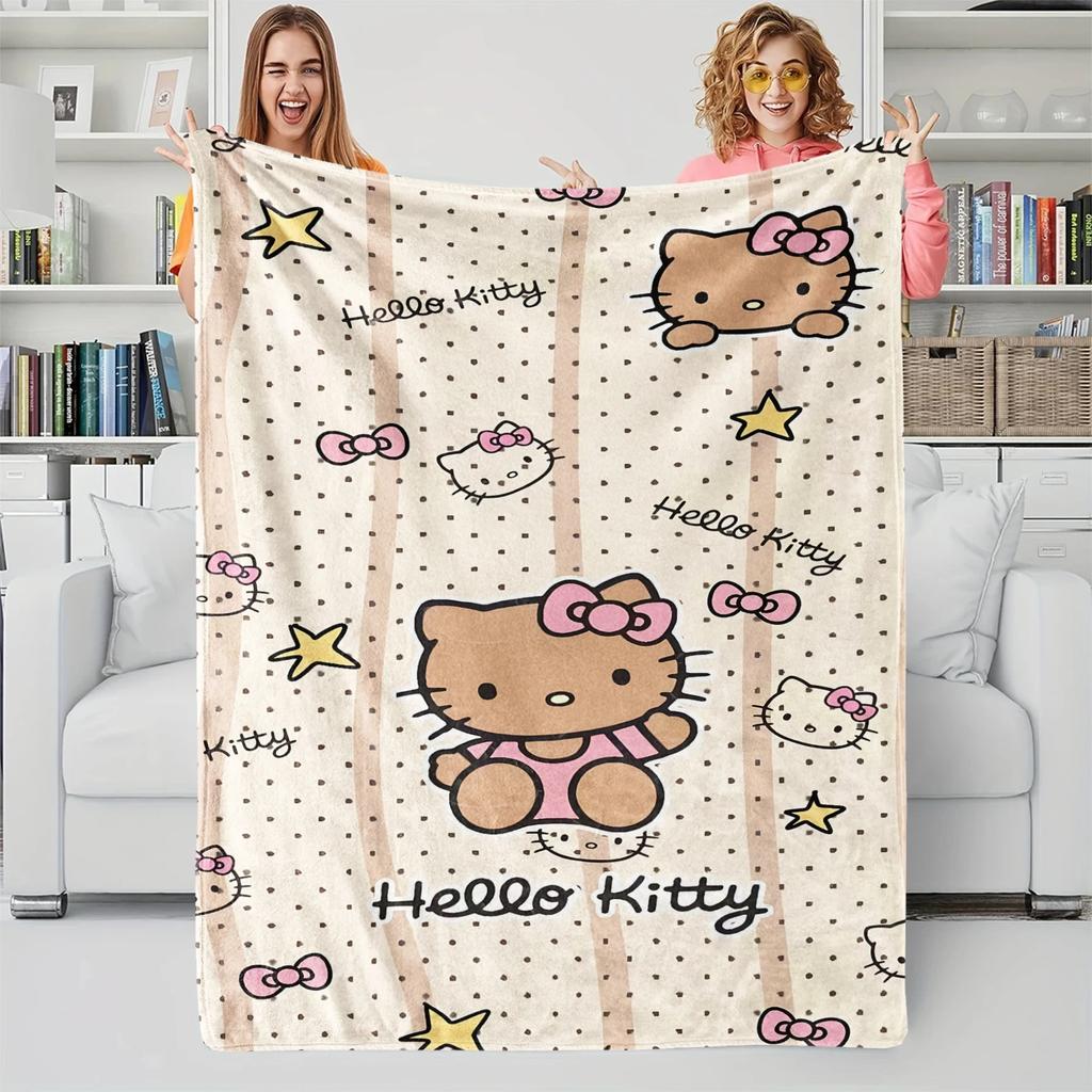 Vintage Retro Puppy Dog Love Heart Flannel Blanket Soft Plush Throw Blanket for Valentine's Day Home Decor