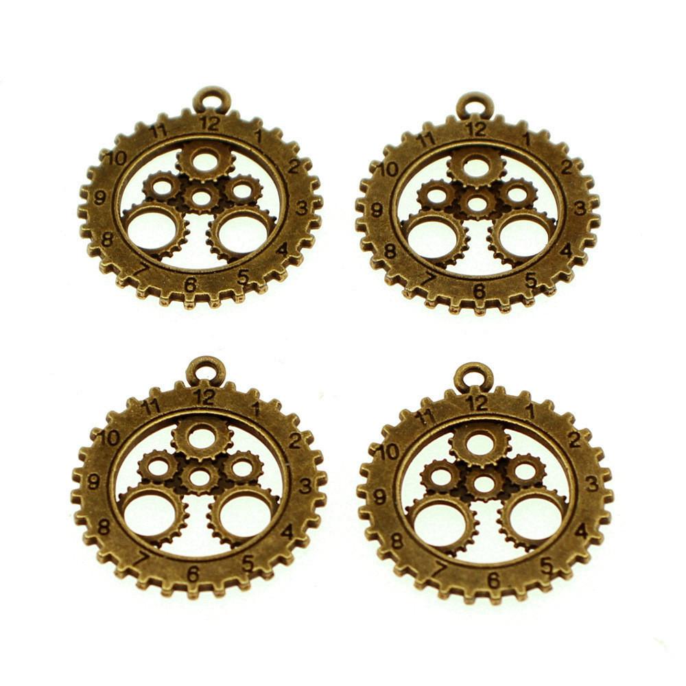 Steampunk Gear Charms Cogwheel Pendants For Industrial Themed Jewelry