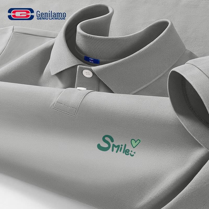 GENIOLAMODE Men s Short Sleeve Polo Shirt L