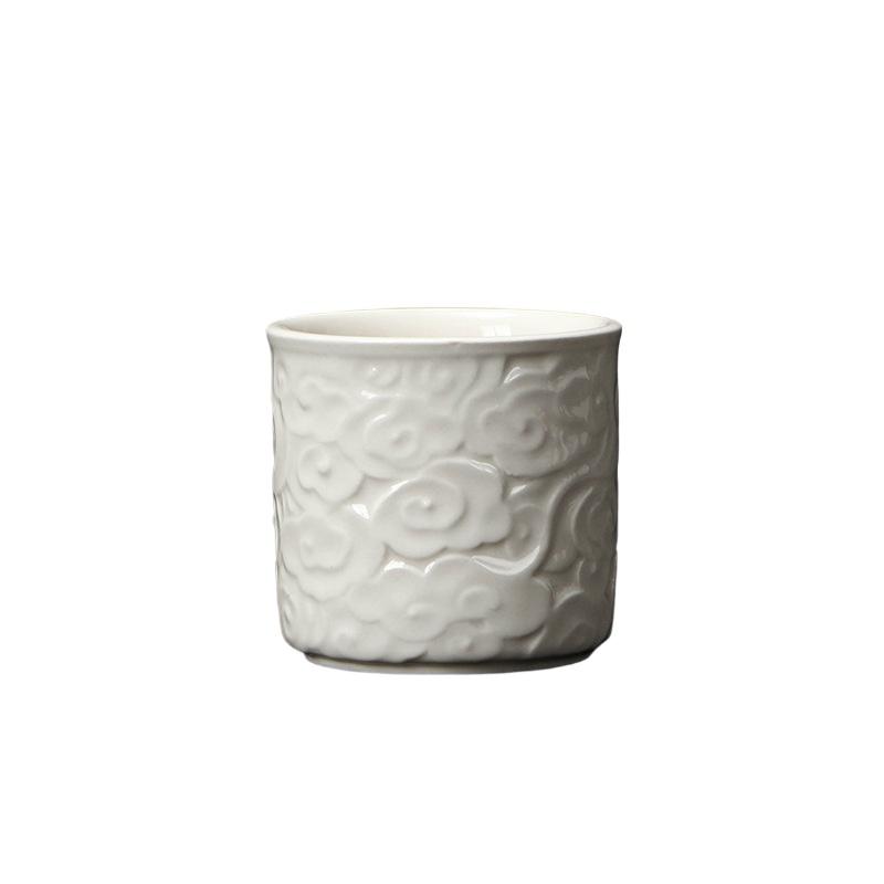 Celadon relief master cup Kung fu tea cup drinking tea cup household simple single cup