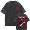 Washed Vintage Anime Hellsing Abraham Van Helsing Vampire Alucard Tshirts Men Women Fashion Casual Oversized T Shirt Streetwear