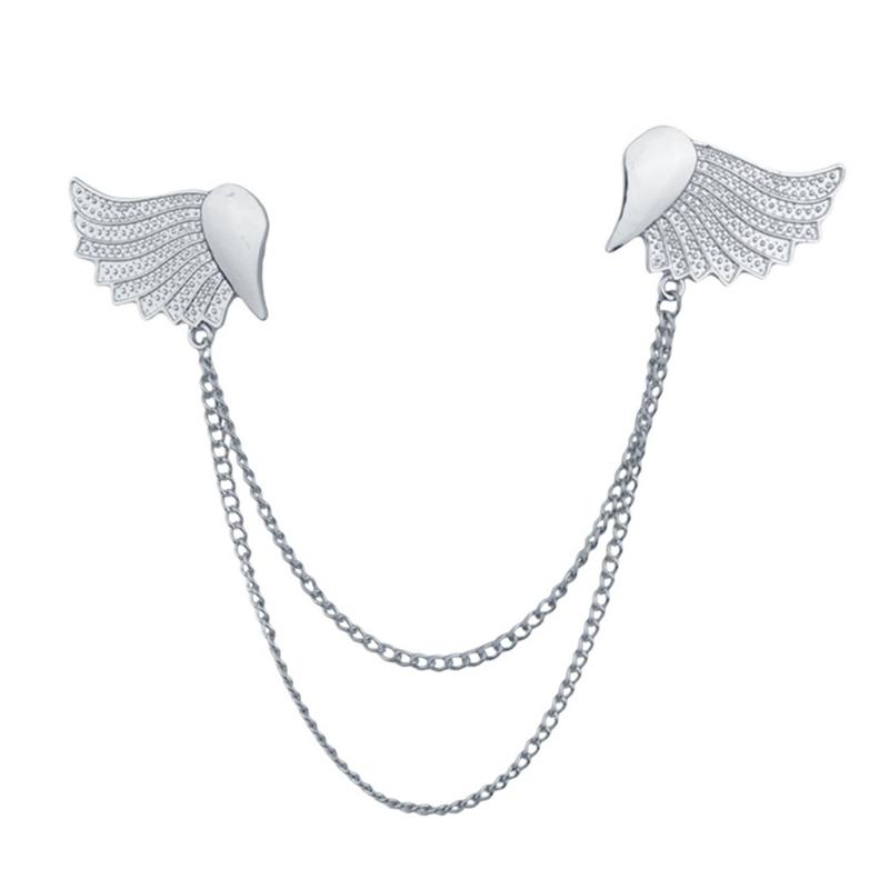 Значок на лацкан из цинкового сплава в виде крыла ангела с надежной застежкой. Уникальный зажим для галстука в виде крыла ангела для формальной и повседневной одежды.