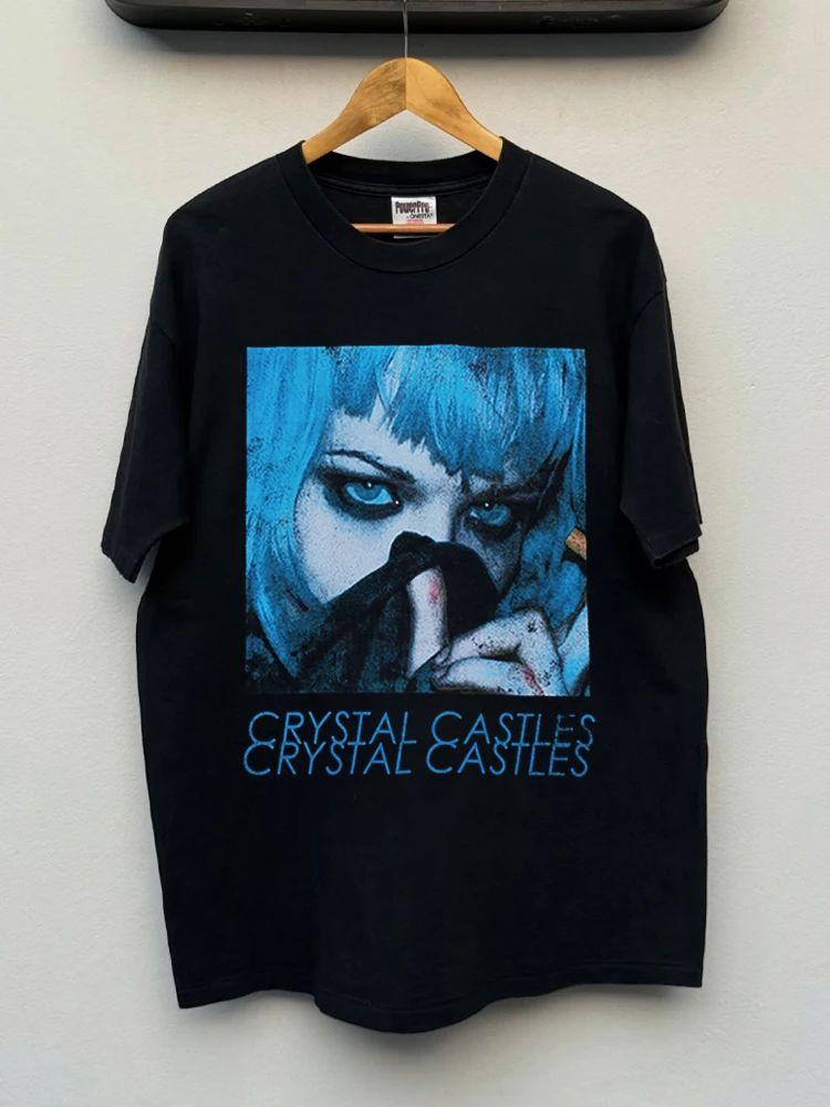 ROCK Vintage T ShirtsCrystal Castle Band Album T-shirt Summer New Style Casual Fashion T-shirt Y2k Punk FashionT-shirts Unisex
