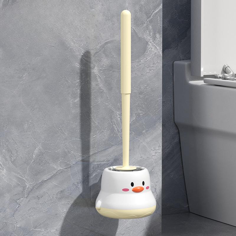 Cute Household Toilet Brush Bathroom Toilet Washroom No Need for Drilling Wall-mounted Toilet Bowl with Base Brush