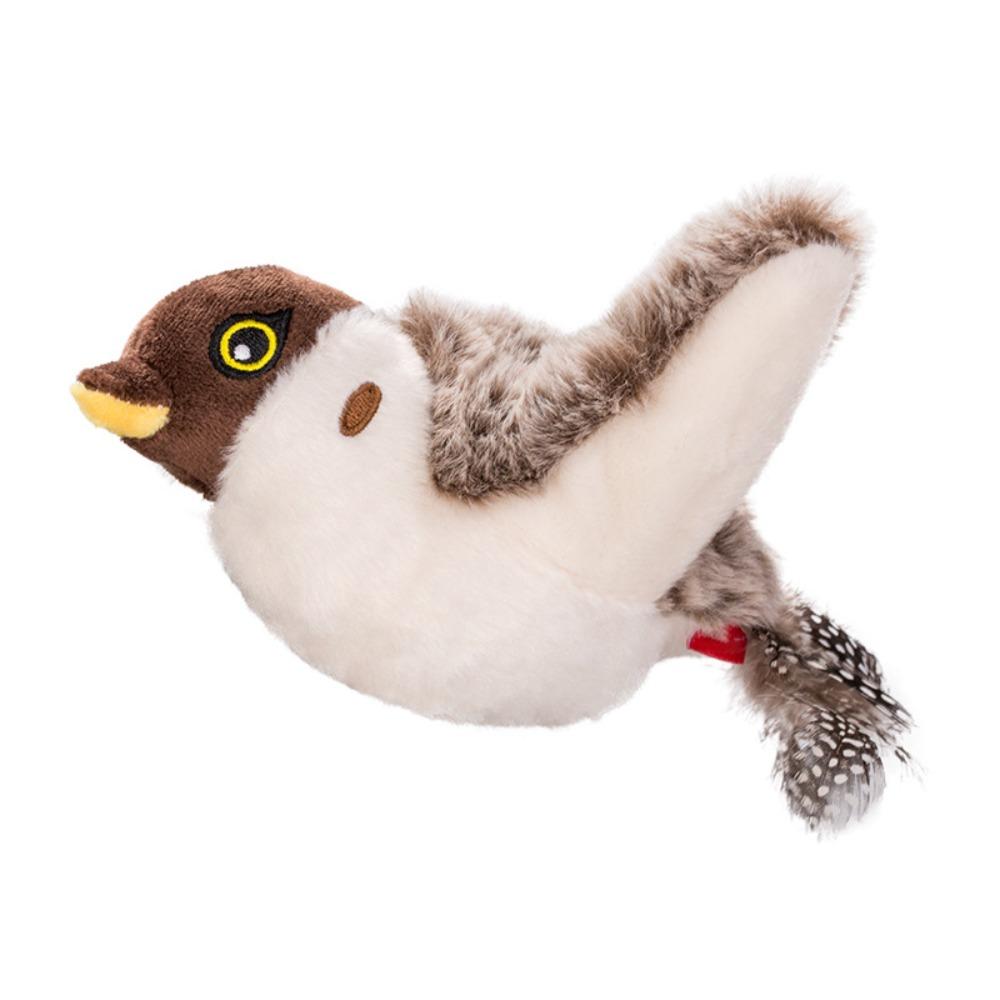 Hangable Interactive Flying Bird Cat Toys Electronic Pet Simulation Sparrow Toy  for Indoor Cats